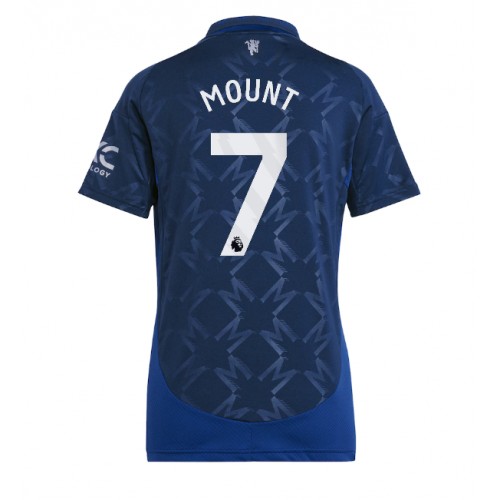 Fotballdrakt Dame Manchester United Mason Mount #7 Bortedrakt 2024-25 Kortermet